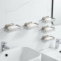 No-Drill Soap Shelf — Brushed Steel
